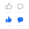 Like and share icon vector. Social media Facebook concept Royalty Free Stock Photo