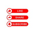like share subscribe icon sign minimal design
