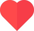 Like social media button in heart form icon vector