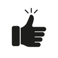 Like Solid Sign. Approve, Confirm, Accept, Verify Symbol. Finger Up Gesture, Good, Best Gesture Sign in Social Media