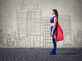 Like a superwoman Royalty Free Stock Photo