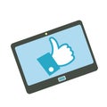 Like tablet flat icon Royalty Free Stock Photo