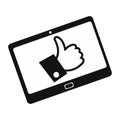 Like tablet simple icon Royalty Free Stock Photo