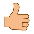 Like or thumb up, Internet approval sign or emoji