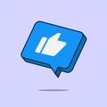 Like thumbs up Button Illustration Vector Facebook like icon Royalty Free Stock Photo