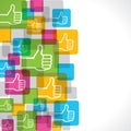 Like or thumbs up symbol background Royalty Free Stock Photo