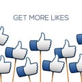 Like thumbs up symbols. Get more likes