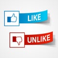 Like and unlike symbols Royalty Free Stock Photo