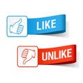 Like and unlike symbols Royalty Free Stock Photo