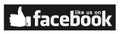 Like us on facebook banner in black illustrations logo icon for web Royalty Free Stock Photo