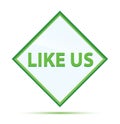 Like Us modern abstract green diamond button Royalty Free Stock Photo