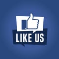 Like us thumb up Button Royalty Free Stock Photo