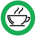 Like and yes coffee vector icon