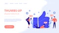 Likes addiction concept landing page.