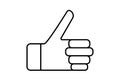 likes hand icon gesture line symbol web app sign