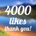 4000 likes Royalty Free Stock Photo