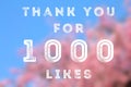 1000 likes