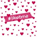 Liketime. Vector background for social media blog Royalty Free Stock Photo