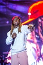 Lil Wayne performing on stage in Europe, Portugal at music festival MEo Sudoeste Royalty Free Stock Photo