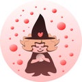 Lil witch and the Crystal Ball Royalty Free Stock Photo