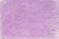 Lila pastel crayon background texture on white paper