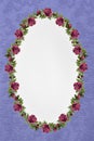 Lilac background with oval frame