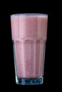 Lilac berry smoothie in a large glass