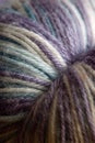 Lilac blue and white Hand dyed hank skein ball of yarn wool.