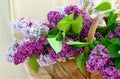 Lilac bouquet fabric part