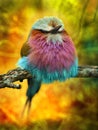 Lilac Breasted Roller bird Royalty Free Stock Photo