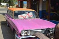 Lilac Car From The 60`s In Seligman