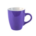 Lilac ceramic cups on a white background