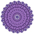 Lilac colors vector floral mandala Royalty Free Stock Photo