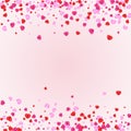 Lilac Confetti Background Pink Vector. Cut Pattern Heart. Violet Sweetheart Texture. Fond Heart Romance Illustration. Royalty Free Stock Photo