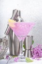 Lilac daikiri drink