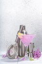 Lilac daikiri drink