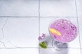 Lilac daikiri drink