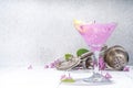 Lilac daikiri drink