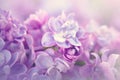 Lilac flowers bunch violet art design