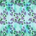 Lilac - flowers and leaves. Seamless pattern. Abstract wallpaper with floral motifs. Wallpaper. Royalty Free Stock Photo