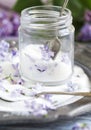 Lilac flowers sugar. Royalty Free Stock Photo