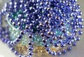 Lilac glass beads as abstract background Royalty Free Stock Photo