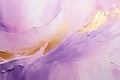 lilac and gold abstract oil painting on canvas, acrylic texture background, rough brushstrokes of paint Royalty Free Stock Photo