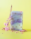 lilac handmade soap with lavender
