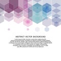 lilac hexagon background. abstract illustration. presentation layout. eps 10