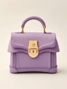 Lilac leather female handbag.