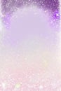 Lilac Mist Soft Mauve Background Glitter Silhouettes Flowersvertical Mobile Postcard. Generative AI