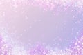 Lilac Mist Soft Mauve Background Silhouettes Glitter And Flowers Postcard. Generative AI