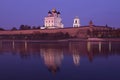 October evening at the ancient Pskov Kremlin. Pskov, Russia Royalty Free Stock Photo