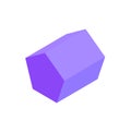 Lilac Pentagonal Geometric Figure, White Backdrop